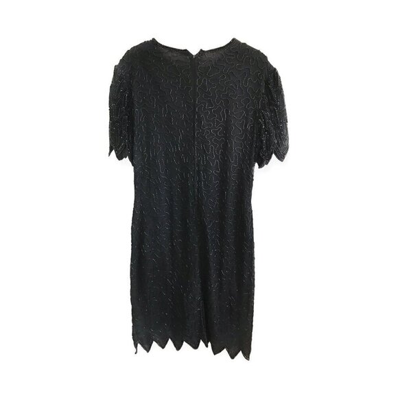 Vintage‎ Dress black beaded midi dress - Picture 2 of 10